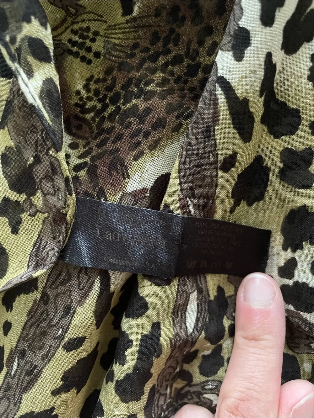 Leopard Print with Chain Details Sarong